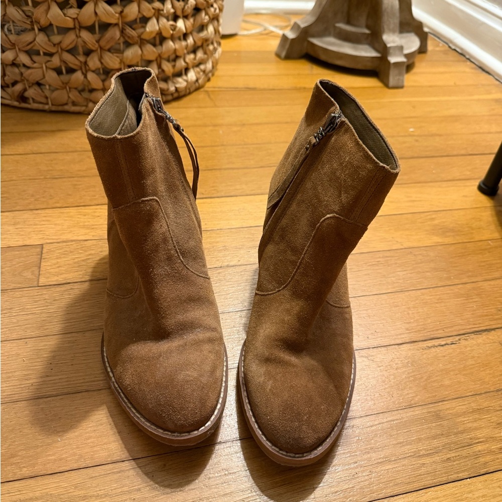 Brown Suede Ankle Boots